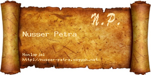 Nusser Petra névjegykártya